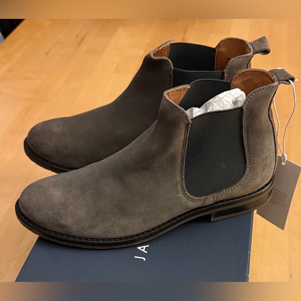 NEW* Jack Wills UK 🇬🇧 Grey Suede Chelsea Boots NIB 6.5 US/ 4 UK